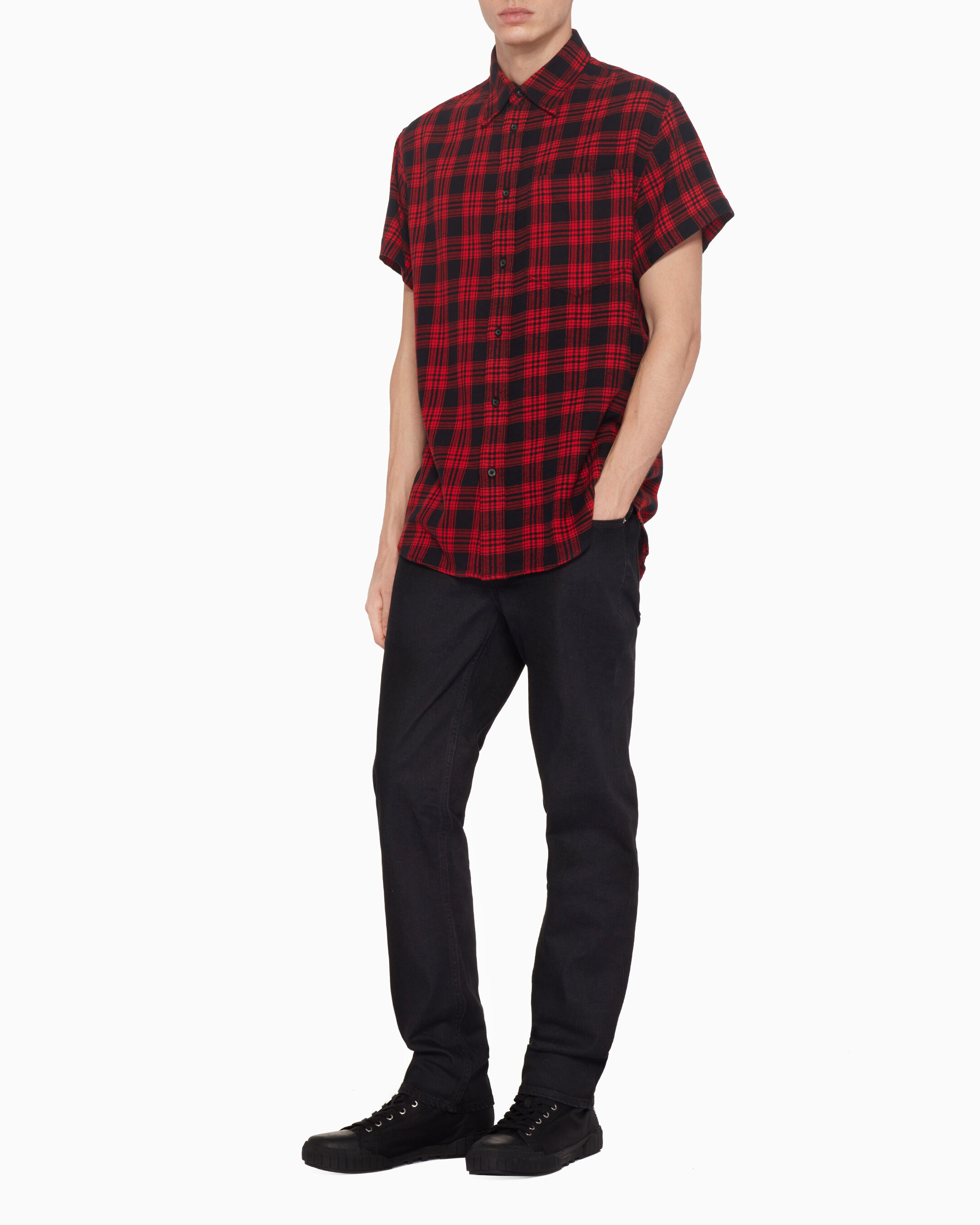 calvin klein short sleeve button down shirts