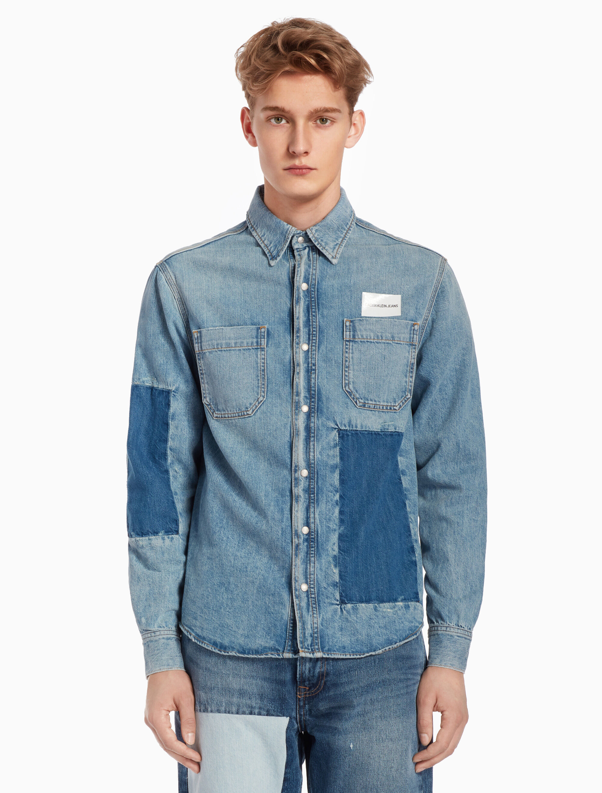 calvin klein patch jeans