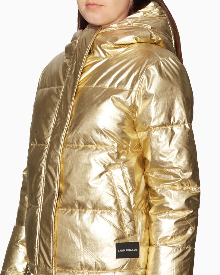 BUY METALLIC GOLD PUFFER JACKET Calvin Klein Malaysia