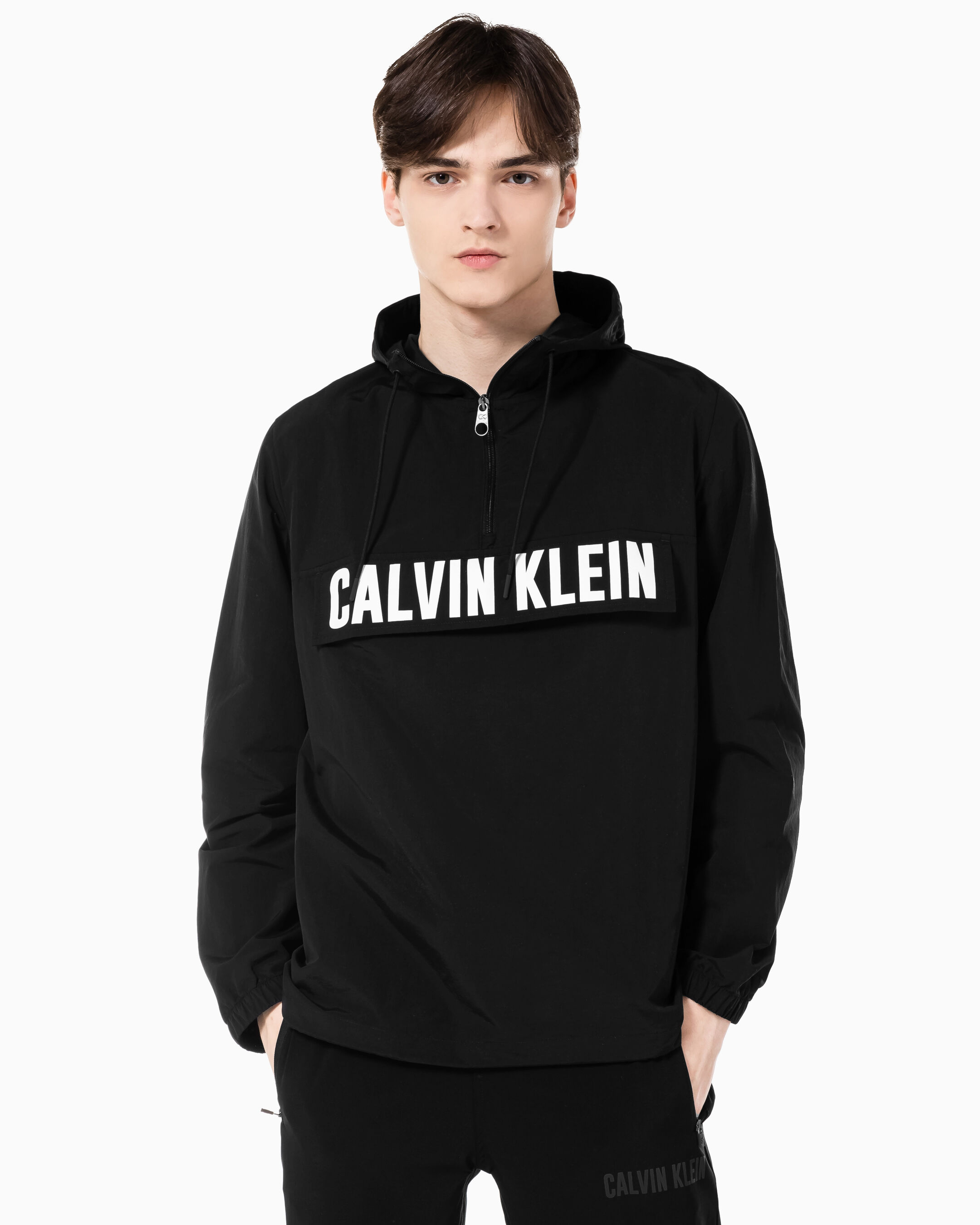 calvin klein logo anorak