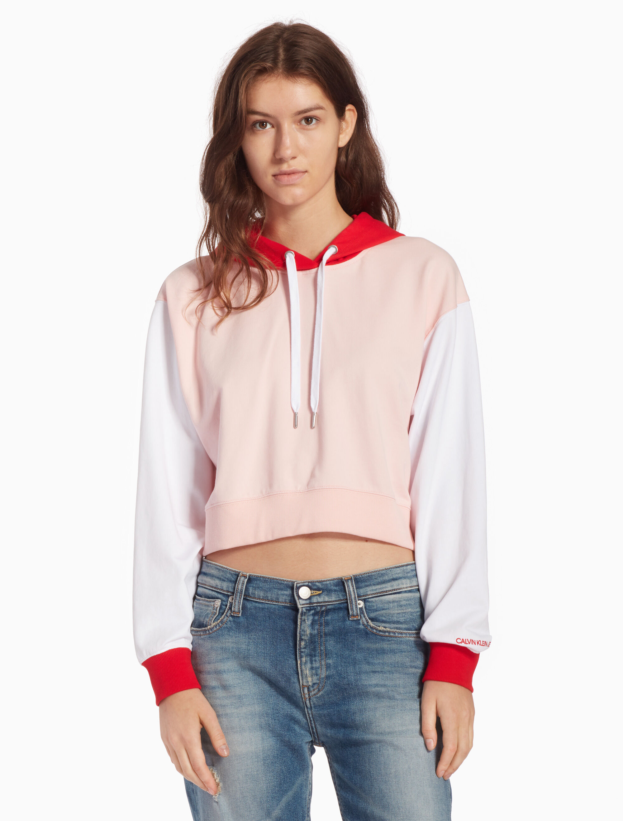 calvin klein colour block hoodie