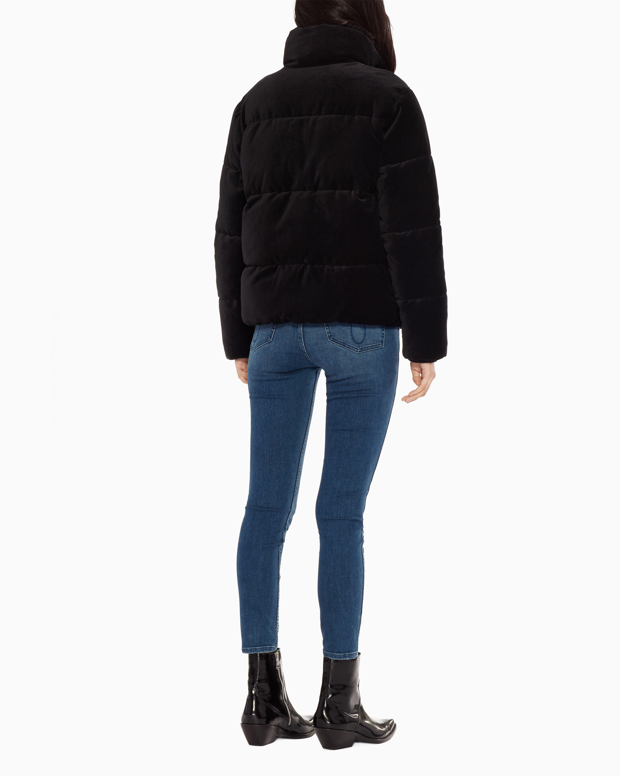 calvin klein velvet puffer jacket