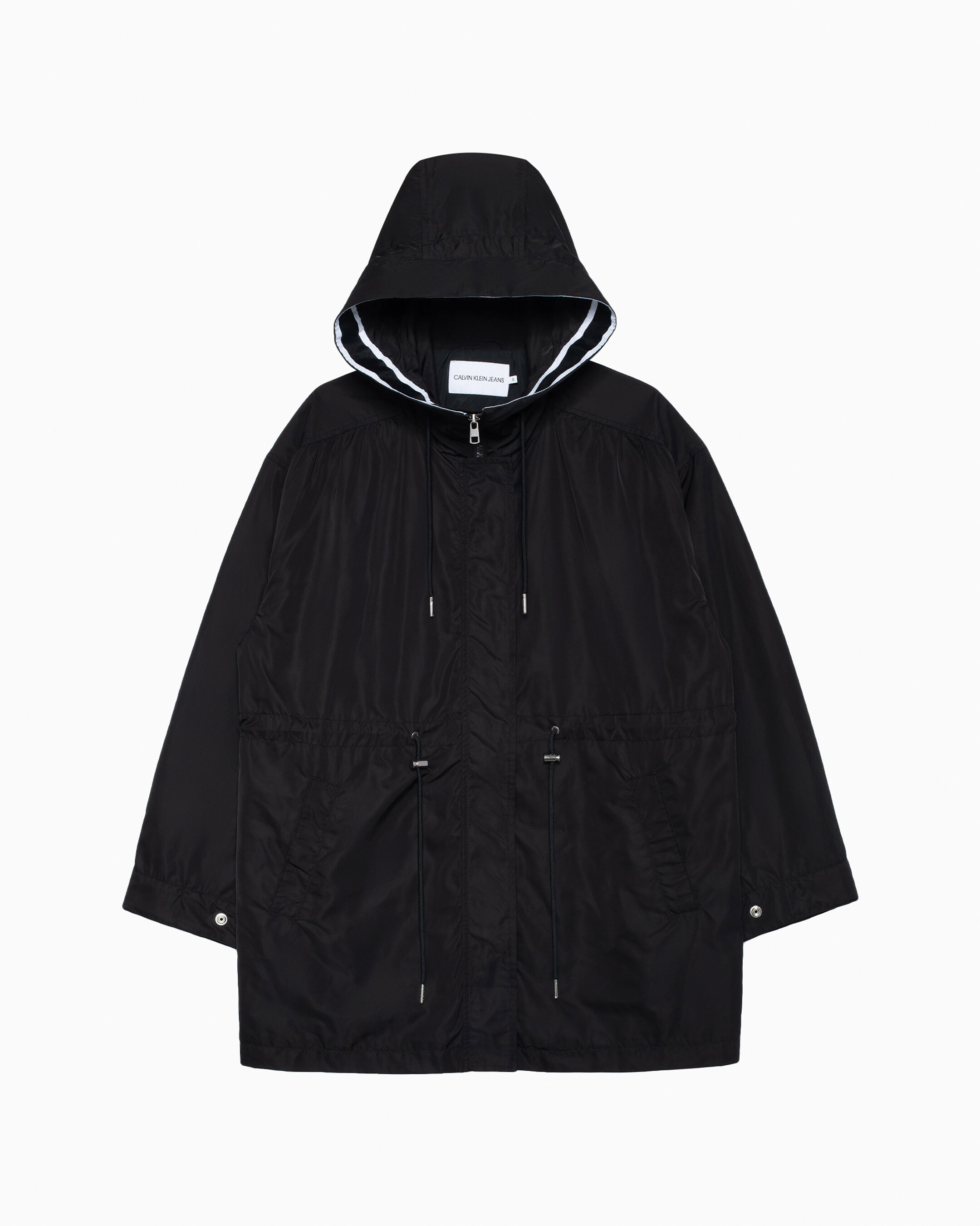 calvin klein black hooded jacket