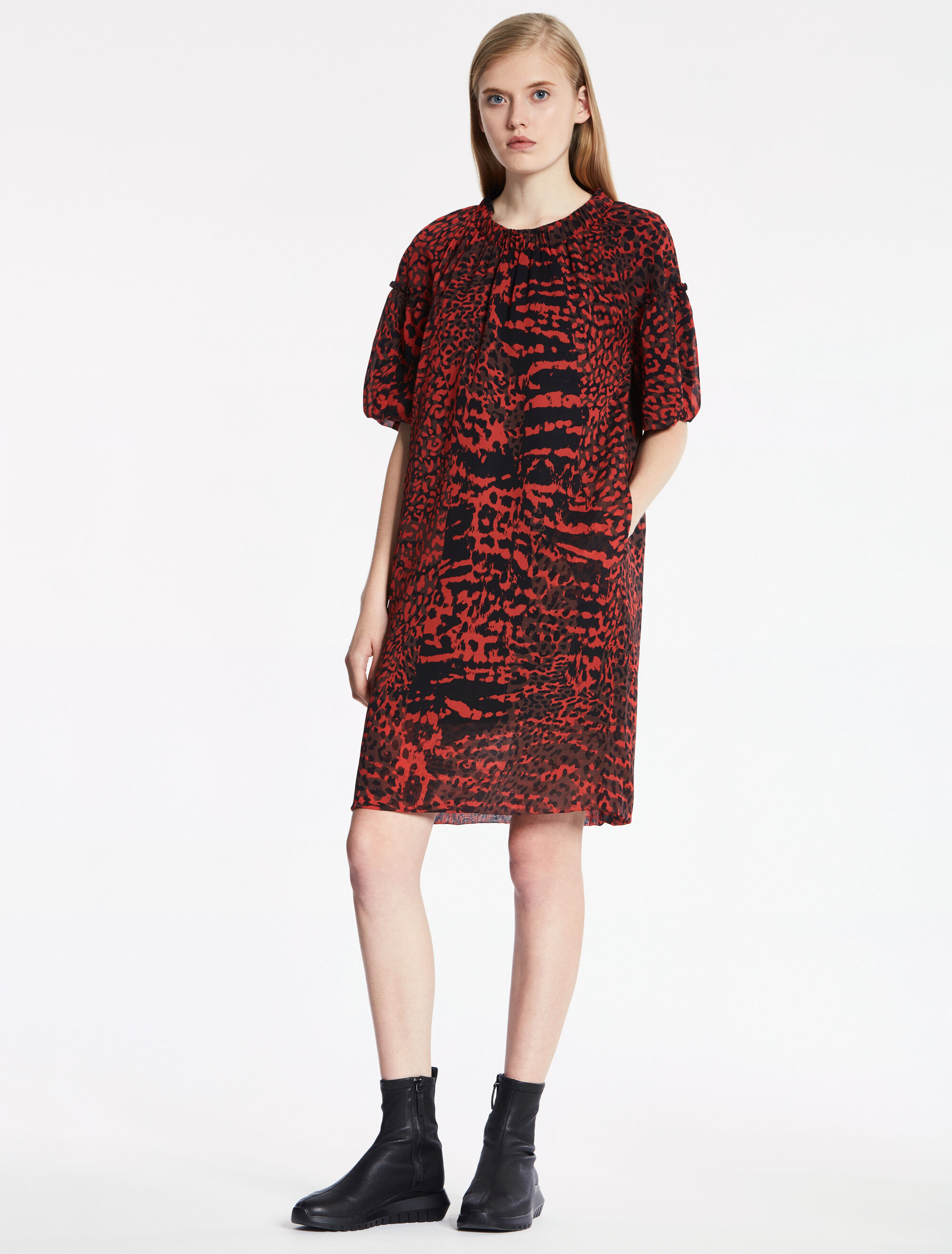 calvin klein leopard print dress